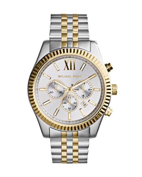 lexington michael kors silver|Michael Kors lexington chronograph watch.